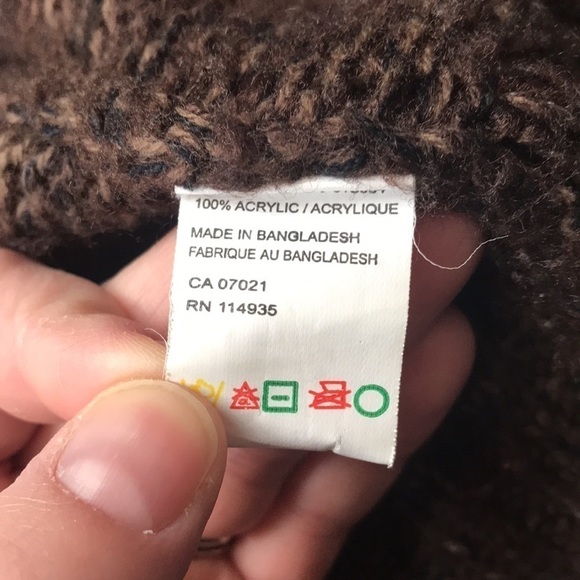 Brown cardigan with large buttons 3/4 length sleeve & pockets - Picture 7 of 10